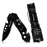 Tactical Pocket Knife Tactical Flashlight Set