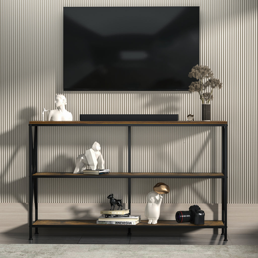 Cheflaud TV Stand for TVs up to 55",TV Console Table Storage Shelves,Wood Sofa Table for Living Room,Entryway