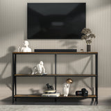 Cheflaud TV Stand for TVs up to 55",TV Console Table Storage Shelves,Wood Sofa Table for Living Room,Entryway