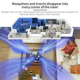 Bug Zapper Indoor, Morpilot Mosquito Trap for Gnat Fruit Flies with UV Light, Rechargeable Mosquito Killer Lamp Built-in Mosquito Attractant, Silent Fan and Sticky Glue Boards Black