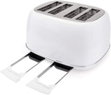 Toasters 4 Slice, Keenstone Retro Stainless Steel Bagel Toaster with Wide Slots, Black