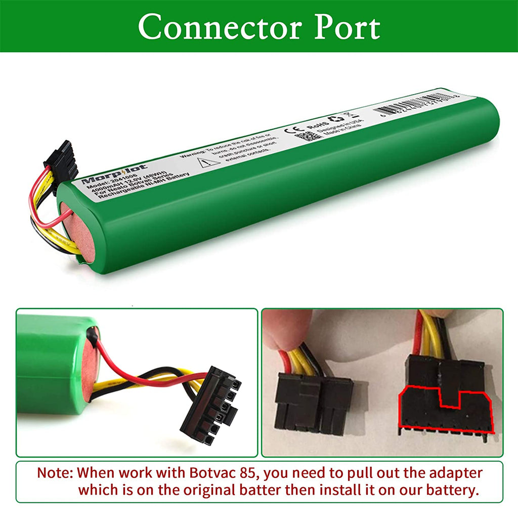 4000mAh 12V NiMh Replacement Battery for Neato Botvac Series 70e, 75, 80, 85 and Botvac D Series D75, D80, D85 (Not Compatible with Neato D3 D5 D4 D7)