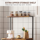 Behost Kitchen Baker's Rack Storage Shelf Microwave Cart Oven Stand Coffee Bar,Rustic Brown