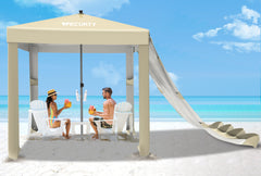 Beaches［カセット］ SUN NINJA 7x7.5 FT Pop-Up Beach Tent with Sand Shovel, Pegs
