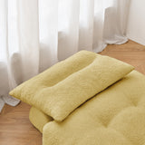 Behost Folding Sofa Bed, Floor Chiar with Pillow for Living Room & Bedroom, Anti-slip, Yellow, Adult