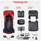 SACVON Upgrade 4 Wheel Mobility Scooter for Seniors, Foldable Powered Mobile Wheelchair for Adult 330lbs