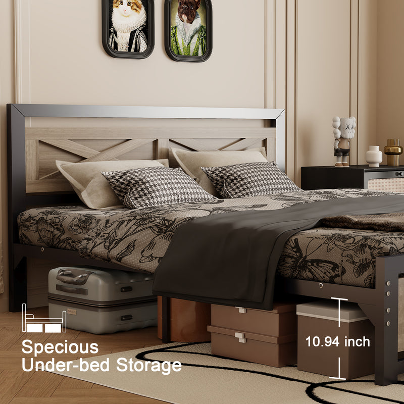metal bed frame Q