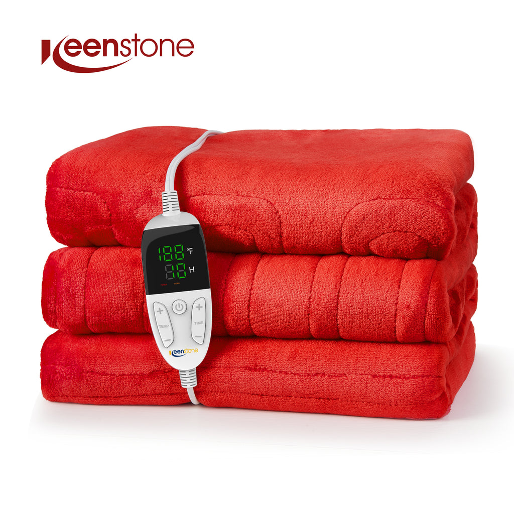 Electric Heated Blanket Throw w/ Hand Warmer, Keenstone Machine