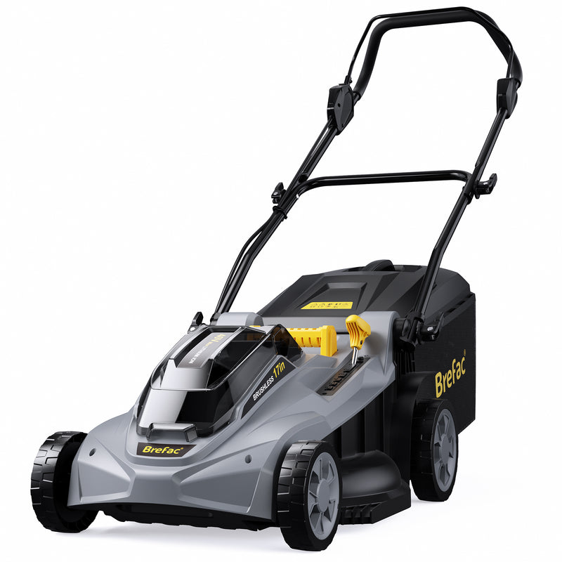 40V (2 x 20V) 17'' Cordless Lawn Mower, Multi-Functional Grass Cutter with 4.0Ah Battery, 6 Adjustable Height Settings, Durable Manganese Steel Blades, Easy to Use for Medium to Large Lawn