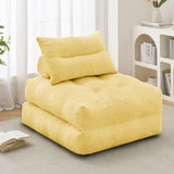 BEHOST 86" 4 Pack Large Futon Sofa Bed for Adults, 3-in-1 Convertible Folding Chair Bed Sleeper Chair, Sunshine Yellow
