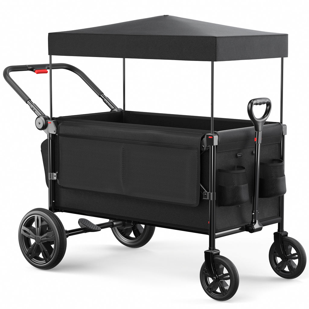 large stroller wagon SACVON All-Terrain Stroller Wagon for Toddlers with Canopy, Parent Org – Keenstone.com