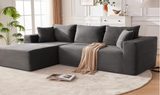 Behost 105" Modular Sectional Sofa for Living Room, Chenille Dark Gray