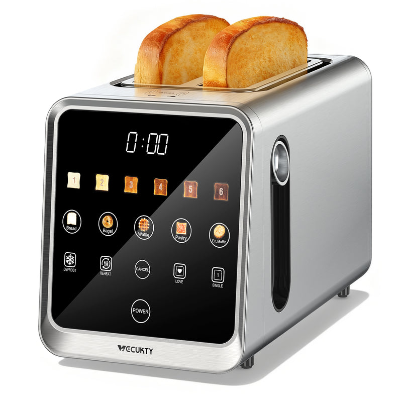 2-Slice Toaster with Extra Wide Slot,Toaster for Home Essential with Bagel Defrost Reheat Function