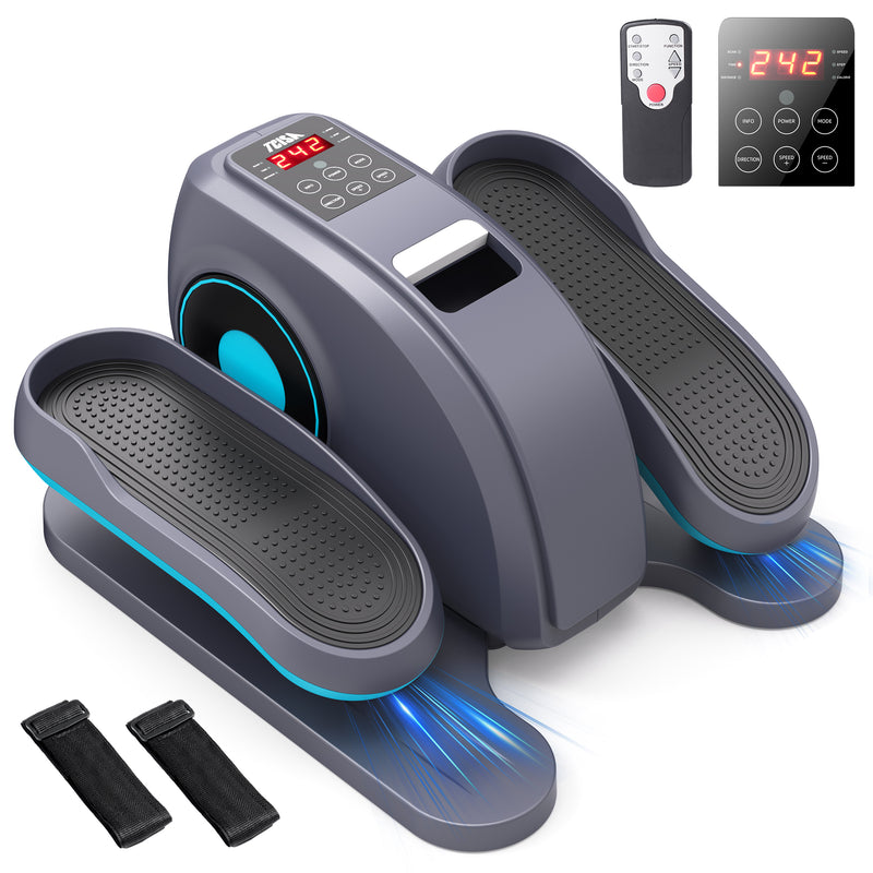 TCISA Under Desk Elliptical Machine,Electric Ellipse Leg Exerciser for Seniors,Remote Control & 10 Adjustable Speeds,Manual & AUTO Mode,Black