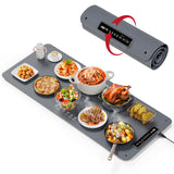 Portable Food Warming Mat , Large Foldable Heating Tray Food Warmer Electric for Daily Meals