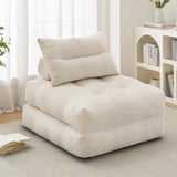 BEHOST 86" Large Futon Sofa Bed for Adults, 3-in-1 Convertible Folding Chair Bed Sleeper Chair, Beige