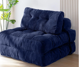Folding Sofa Bed, 78" Convertible Sleeper Chair with Pillow for Living Room & Bedroom, Blue
