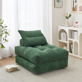 BEHOST 86" Large Futon Sofa Bed for Adults, 3-in-1 Convertible Folding Chair Bed Sleeper Chair, Green