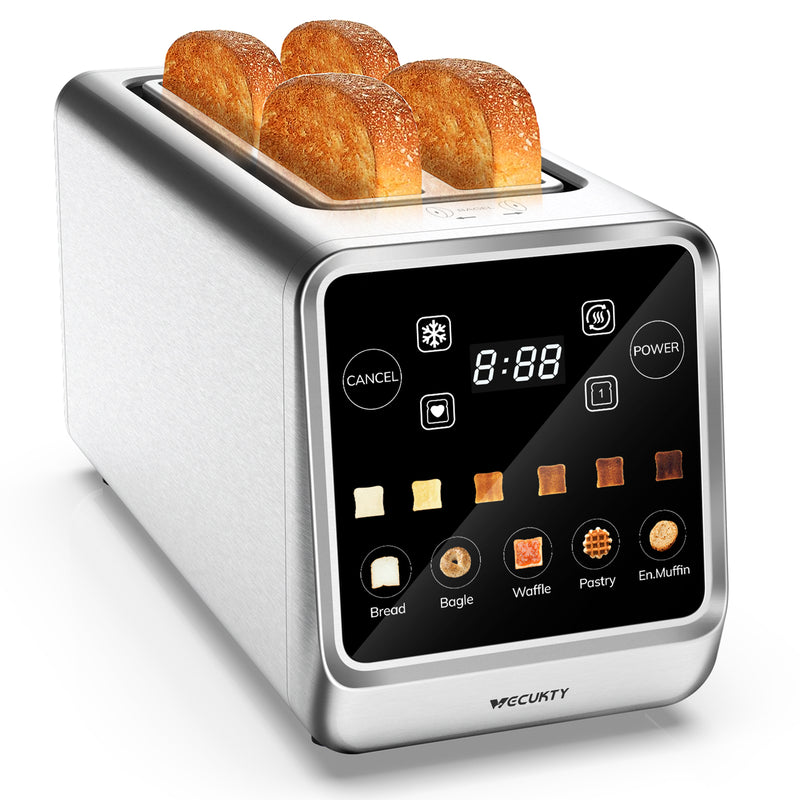 4 Slice Toaster, Bread Toaster for Kitchen Appliances with 6 Presets Memory Function