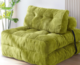 Folding Sofa Bed, 86" Convertible Sleeper Chair with Pillow for Living Room & Bedroom, Green
