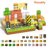 Vecukty 100 PCS 0.9in Magnetic Blocks，Magnet Cubes Toys for Kids,STEM Montessori Stacking Magnet Blocks，Christmas Birthday Gifts for Boys and Girls Age 3+ Years Old