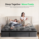 BEHOST 10 Inch King Mattress Hybrid Mattress Fiberglass-Free and CertiPUR-US Certified, SE004 Spine Support