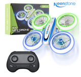 Drones for Kids, RC Drone with Altitude Hold and Headless Mode,Quadcopter with Blue&Green Light, Propeller Full Protect, 3 Batteries and Remote Control, Easy to fly Kids Gifts Toys for Boys Girls