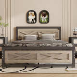 Behost Platform Bed Frame with Headboard, Full Size Bed