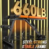 Weight Bench, TCISA Adjustable Weight Bench, Strength Training Benches For Full Body Workout & Home Gym with Resistance Bands