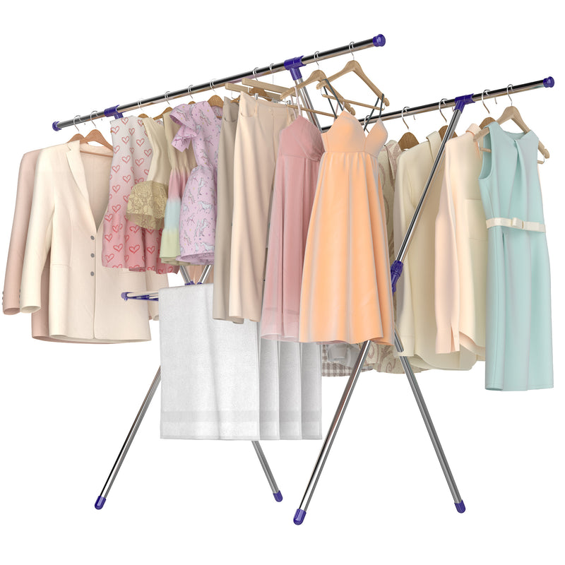 Behost Clothes Drying Rack - Foldable Drying Racks for Laundry, Stainless Steel for Indoor and Outdoor Use