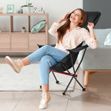 Ultralight High Back Camping Chair, Lightweight Folding Chairs with Headrest, Portable Compact for Outdoor Camp, Hiking, Picnic, Backpacking