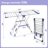 Behost Clothes Drying Rack Stainless Steel Gullwing Space-Saving Foldable