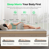 12" King Mattress, Gel Infused Memory Foam and Pocket Spring Hybrid Mattress in a Box, Medium Firm