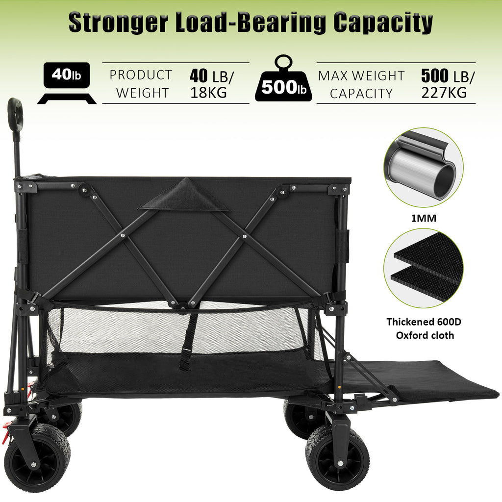 Chariot Sur Roulette Pliable VEVOR Foldable Double Decker, 400L