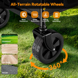 Vecukty Collapsible Wagon Cart , Portable Multifunctional Camping Cart for Camping, Beach, Picnic, Shopping, Black
