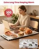 Warming Trays for Buffets Party, 40x16inch Food Warming Mat with 4-Temp Control