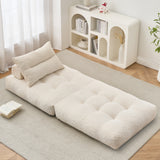 BEHOST 86" Large Futon Sofa Bed for Adults, 3-in-1 Convertible Folding Chair Bed Sleeper Chair, Beige