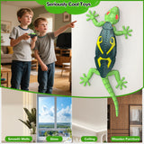 Vecukty Wall Crawler Gecko，Rechargeable & Climbs Up Walls Remote Control Toys，2.4GHz RC Reptile with Swing Head & Wagging Tail，RC Robot Toys for Boys & Girls Ages 4 & Up，Green