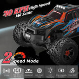 Vecukty 1:16 Scale High Speed Remote Control Car，40 KPH High Speed，All Terrain 4WD Off-Road Truck with 2.4 GHz Remote Control & 2 Batteries ，Gift for Adults Boys，Orange