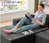 Behost 105" Modular Sectional Sofa for Living Room, Chenille Dark Gray