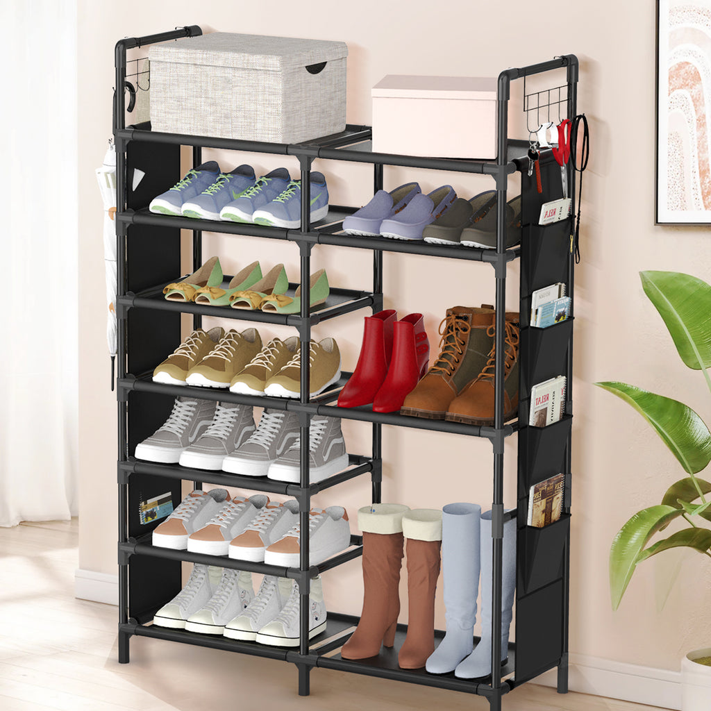Keenstone 7-Tier Stackable Shoe Rack, Shoes Shelf Storage