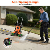 Keenstone Electric 4000 PSI Pressure Washer,Max 2.8 GPM Power Washer with 35FT Cord,20FT Hose,Adjustable Nozzle 0-120°,Foam Cannon for Patios Cars Fences Driveways