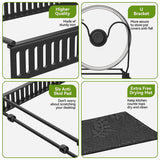 Behost Expandable Pot and Pan Organizer for Cabinet, Pot Pan Rack for Kitchen Storage, Pot Lid Holder, 14 Adjustable Dividers, Apartment Must Haves