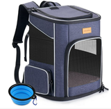Cat Backpack Carrier, Morpilot Foldable Cat Backpack Carrier for Small Cats and Dogs, Ventilated Design Pet Travel Carrier Backpack with Inner Safety Strap, Cat Carrying Bag for Travel Hiking Camping