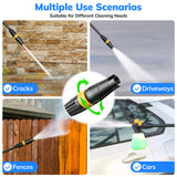 TCISA Electric Pressure Washer,4000 PSI Max 2.8 GPM Power Washer with 35FT Cord,20FT Hose,Adjustable Nozzle 0-120°,Foam Cannon for Car Garden Patio