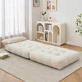 BEHOST 86" Large Futon Sofa Bed for Adults, 3-in-1 Convertible Folding Chair Bed Sleeper Chair, Beige