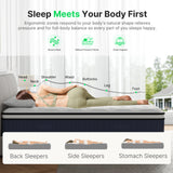 10" Twin Mattress, Gel Infused Memory Foam and Spring Hybrid Mattress in a Box, Medium Firm