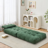 BEHOST 86" Large Futon Sofa Bed for Adults, 3-in-1 Convertible Folding Chair Bed Sleeper Chair, Green