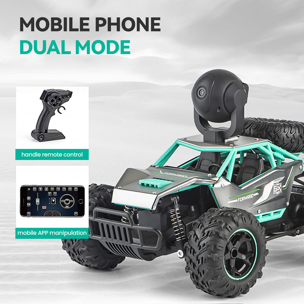 RC Car with 5G HD 1080P FPV Camera, 2.4Ghz Remote Control Car, 1:16 Scale High Speed Electric Carrier Vehicle Monster Trucks for Kids Adults,Green