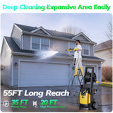 VECUKTY Electric Pressure Washer,4000 PSI Max 2.8 GPM Power Washer with 35FT Cord,20FT Hose,5 Quick Nozzles,Foam Cannon for Car Garden Patio